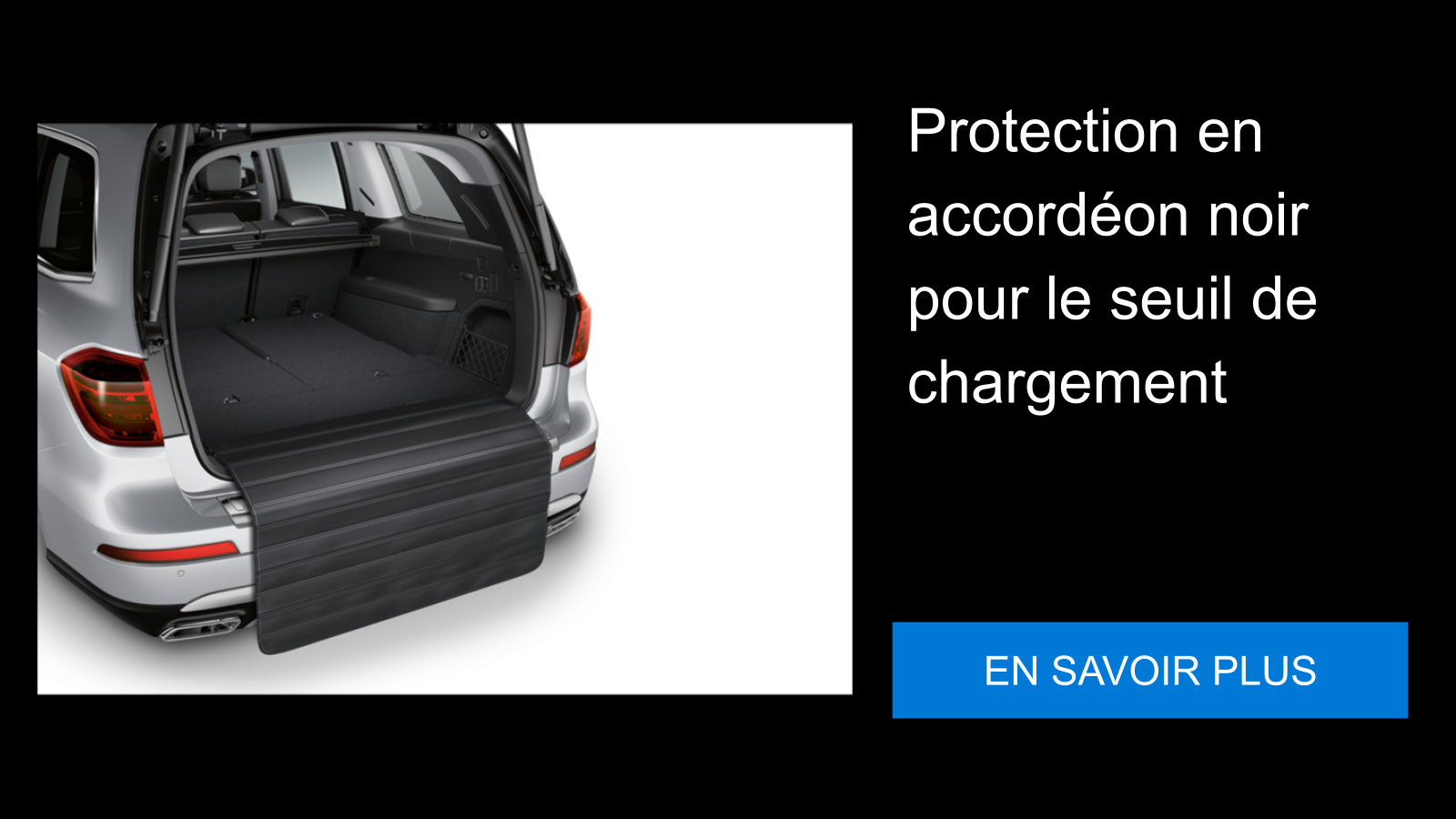 Protection en accordéon noir pour le seuil de chargement